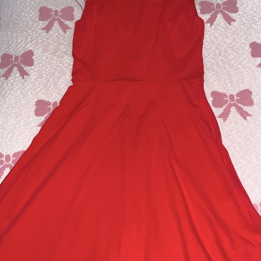 Red pink dress